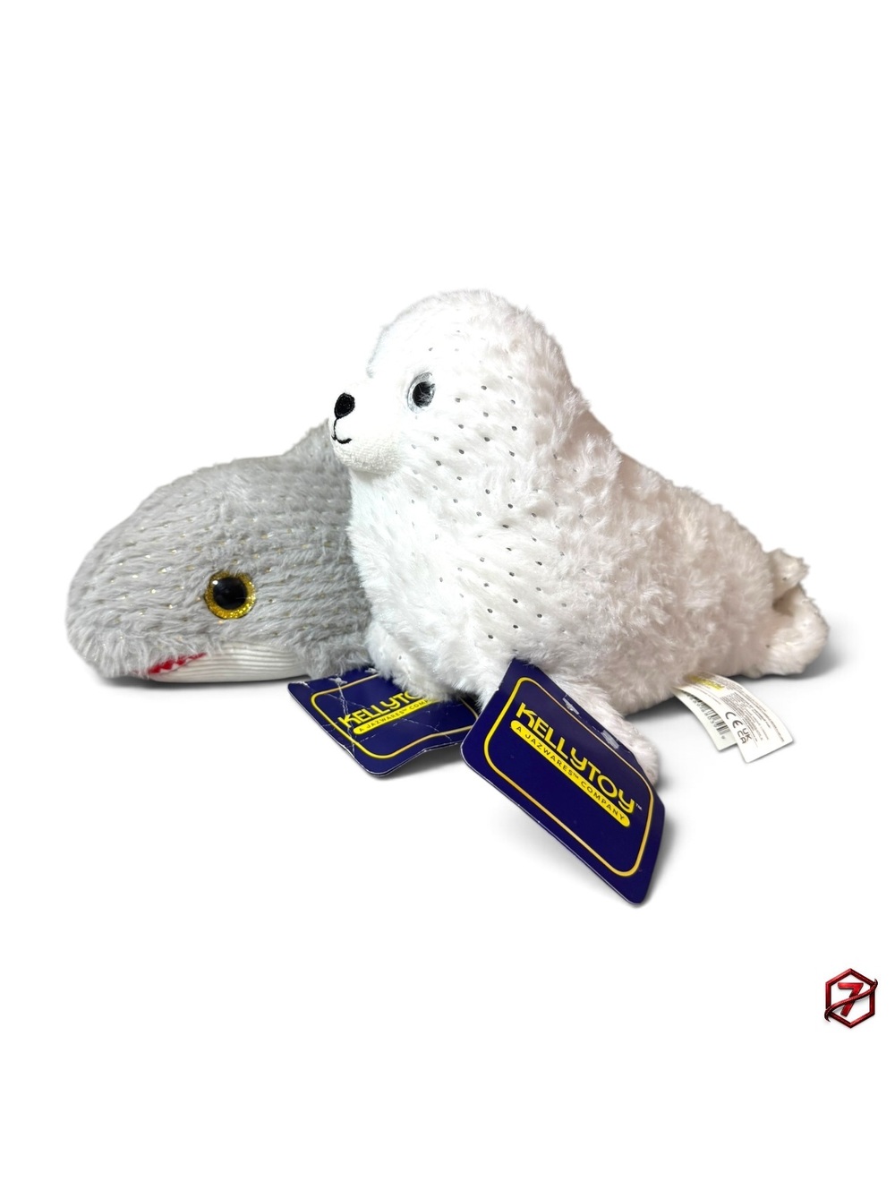 Kellytoy Sea Life Animals Shark & White Seal Plush Bundle 12in With Tags